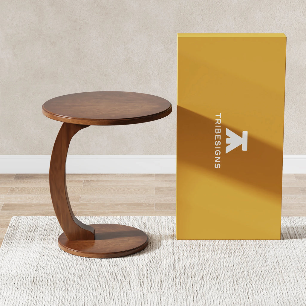 C-Shaped Sofa Side Table