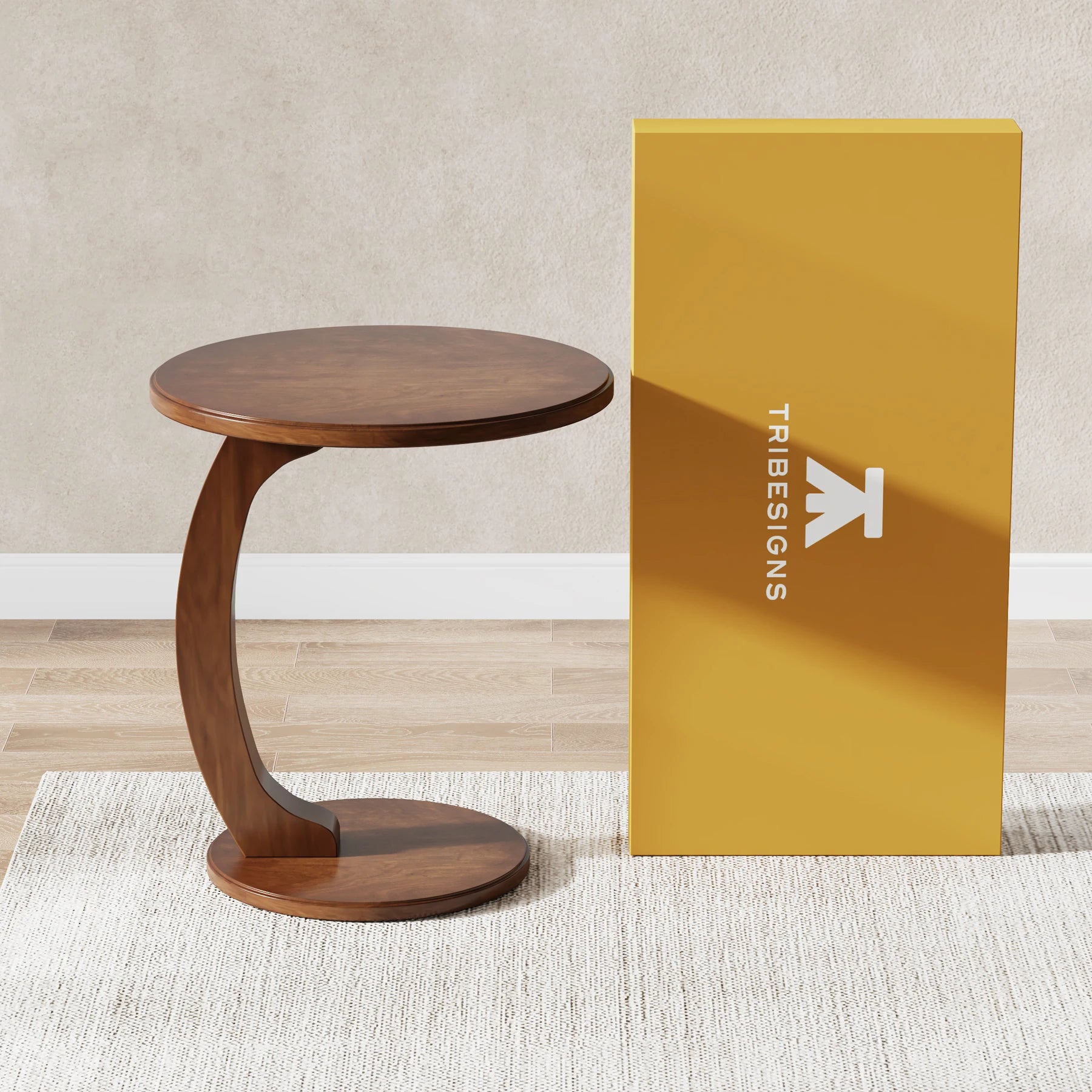 C-Shaped Sofa Side Table