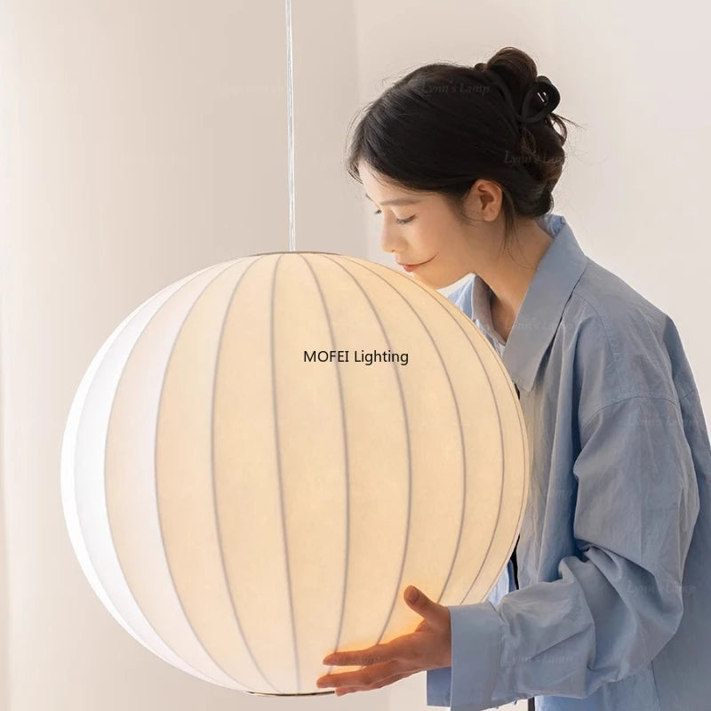 Wabi-Sabi Fabric Pendant Lamp