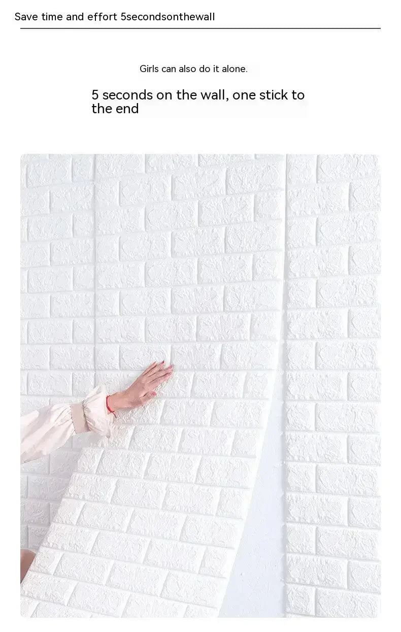 3D Foam Brick Wallpaper