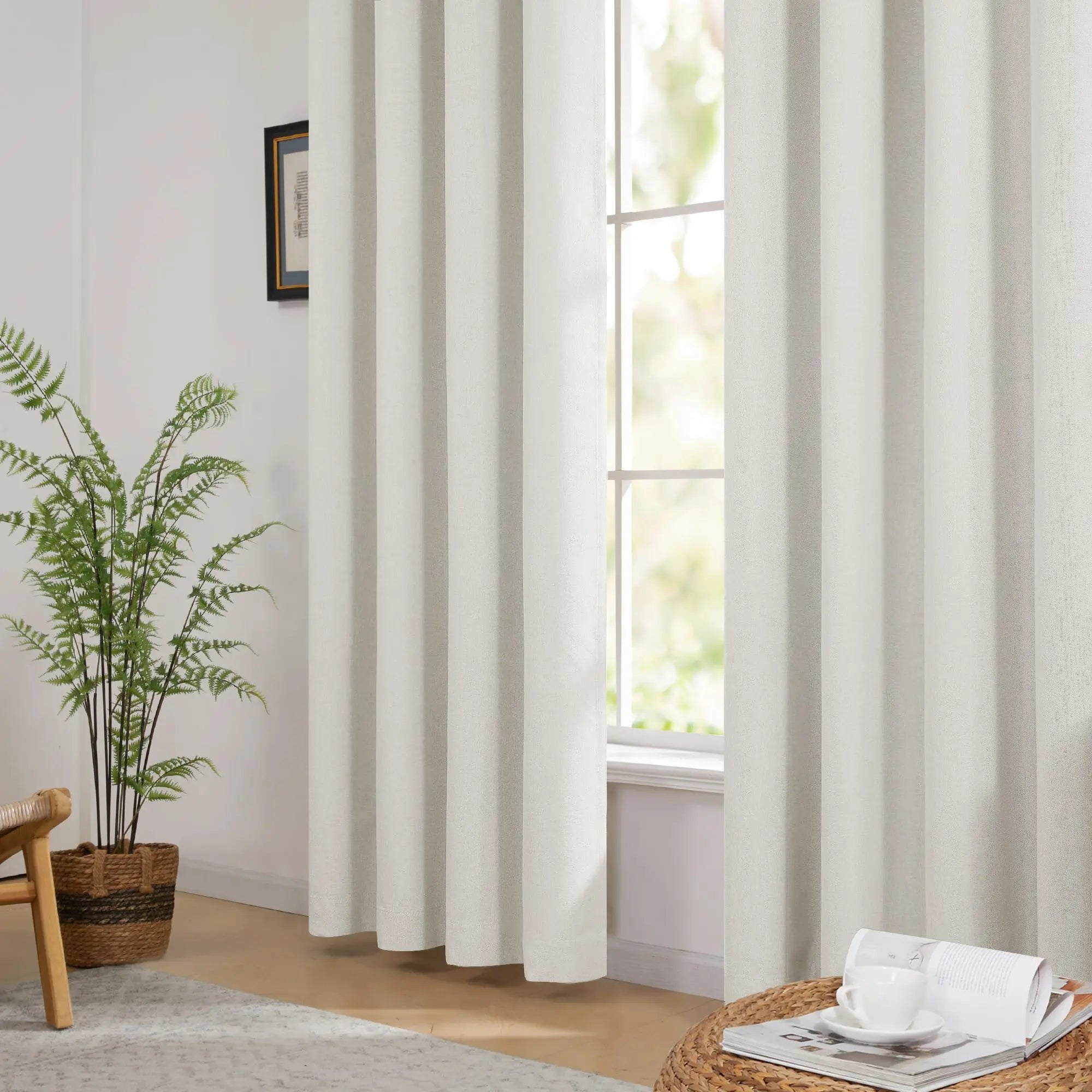 Modern Linen Blackout Curtains, 350cm