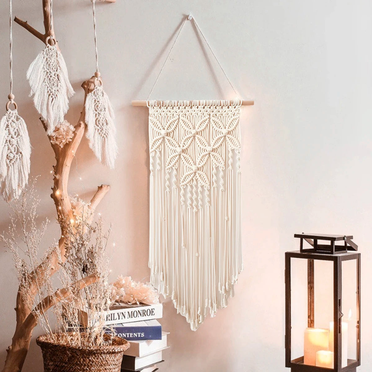 Boho Beige Macrame Wall Hanging