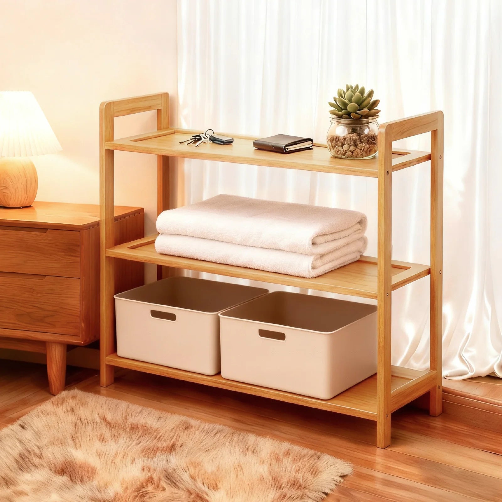 Bamboo Shoe Rack