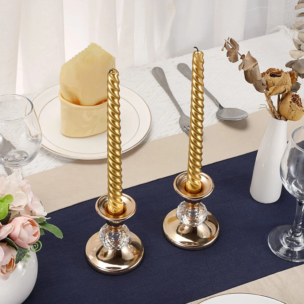 Vintage Crystal Candlestick (2-Piece Set)