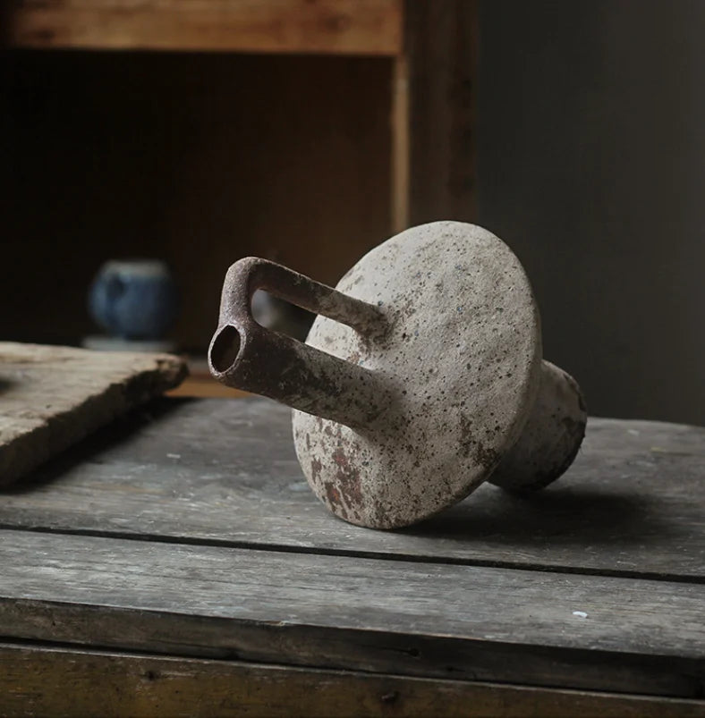 Rustic Spotted Pottery Vase