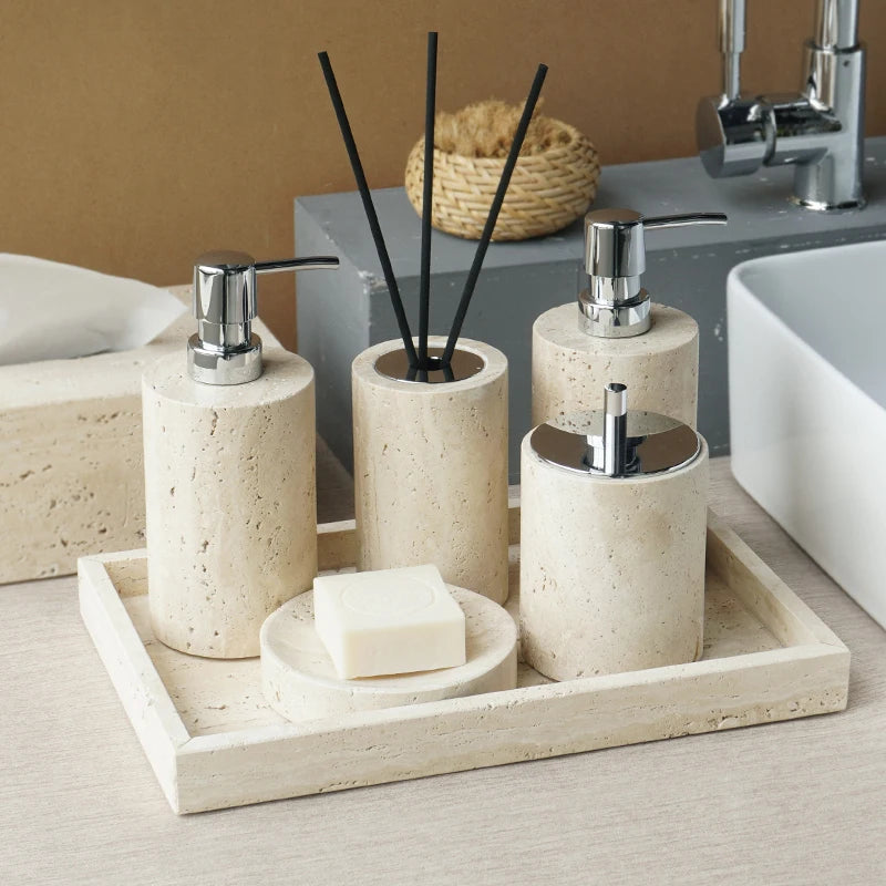 Travertine Bathroom Set