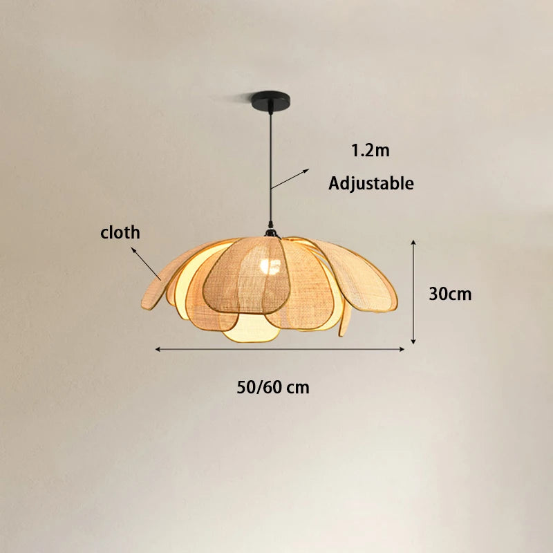 Nordic Rattan Pendant Chandelier