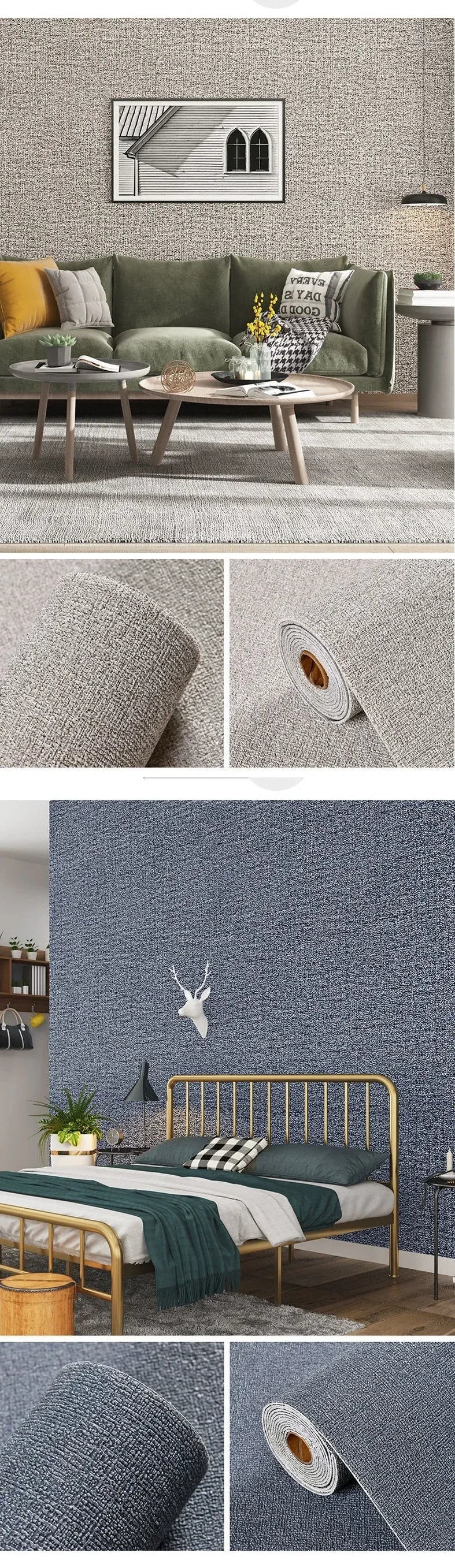 Linen Texture Foam Wallpaper