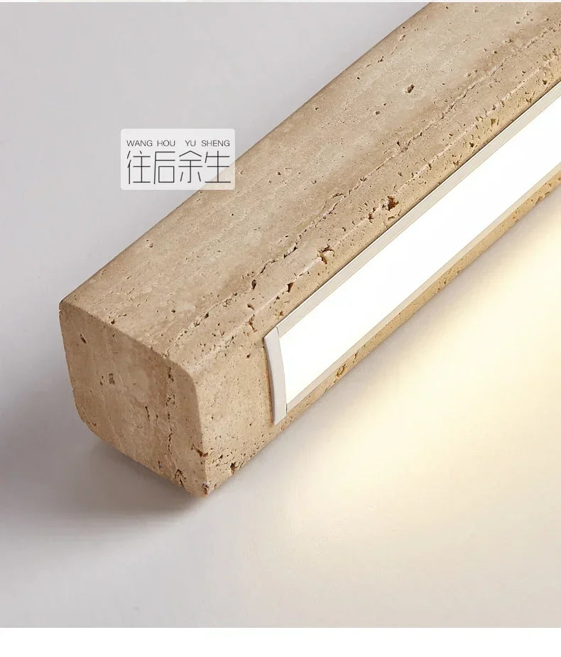 Wabi-Sabi Stone Linear Pendant Light