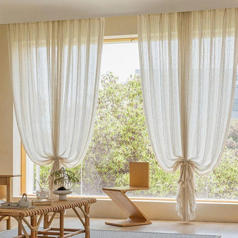 Japandi Tulle Sheer Curtains