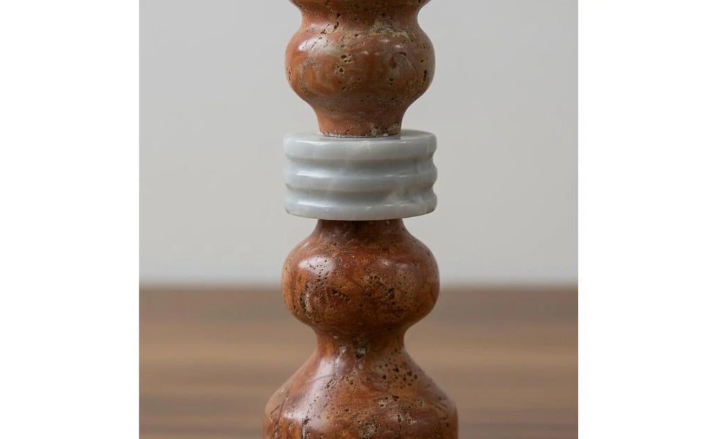 Travertine Candlestick