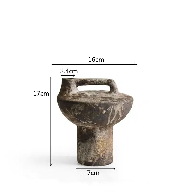 Rustic Spotted Pottery Vase