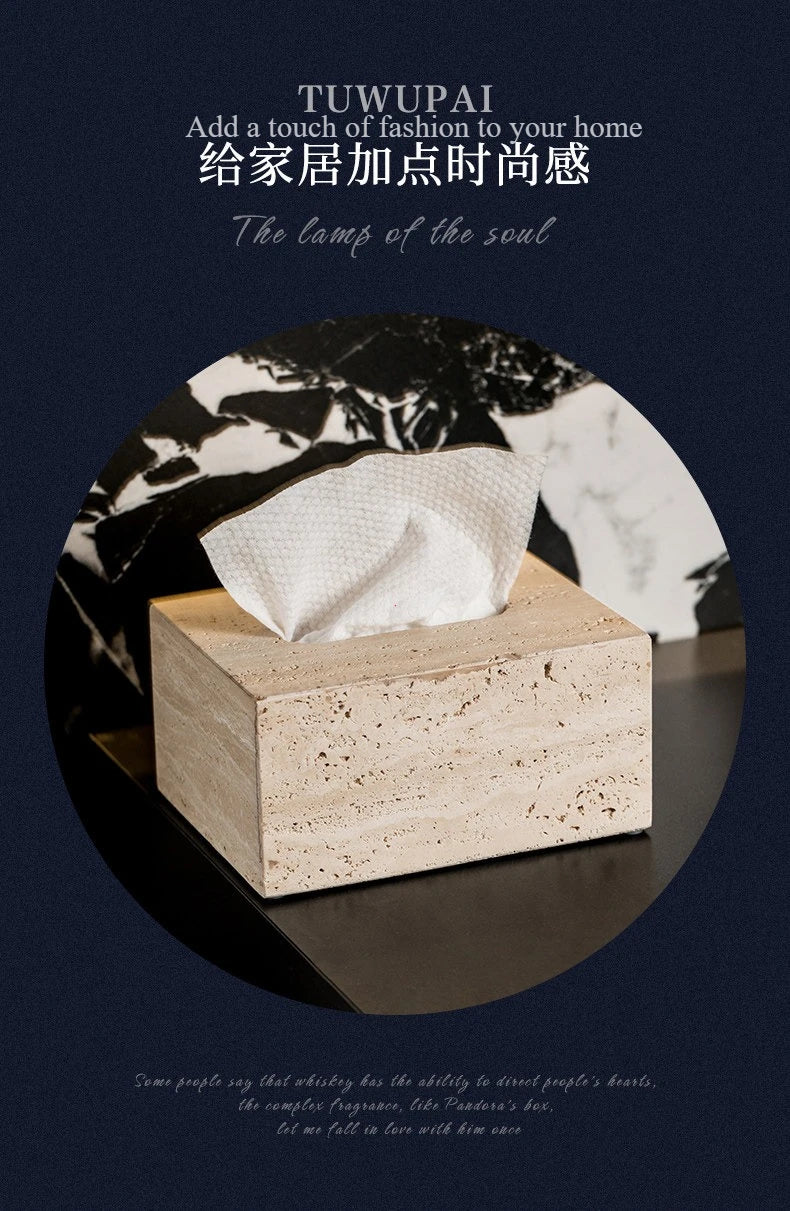 Wabi-Sabi Travertine Bath Set