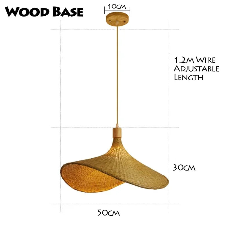 Retro Rattan Pendant Chandelier