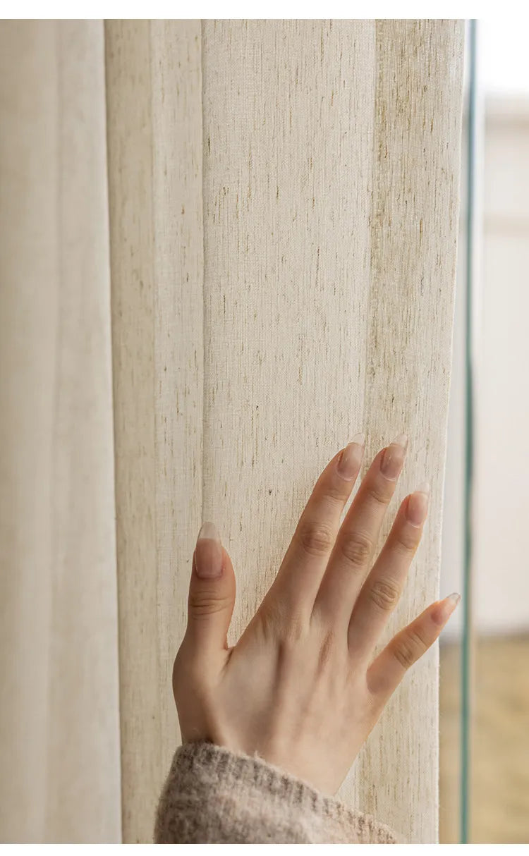 Modern Cotton-Linen Sheer Curtain
