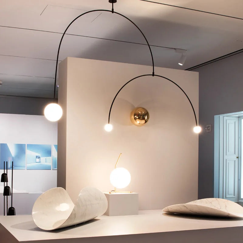 Nordic Glass Arc Pendant Lamp