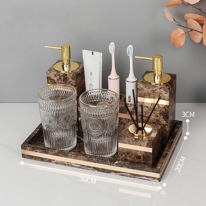 Emperador Dark Marble Set