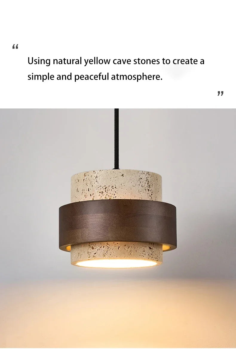 Japanese Stone Pendant Chandelier