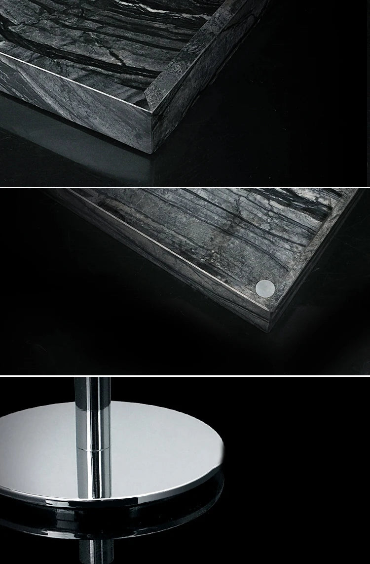 Black Marble Bath Accessory Set