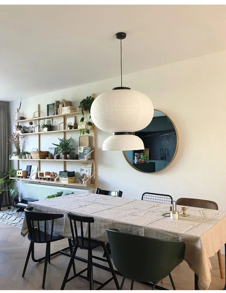 Wabi-Sabi Paper Arc Pendant Lamp