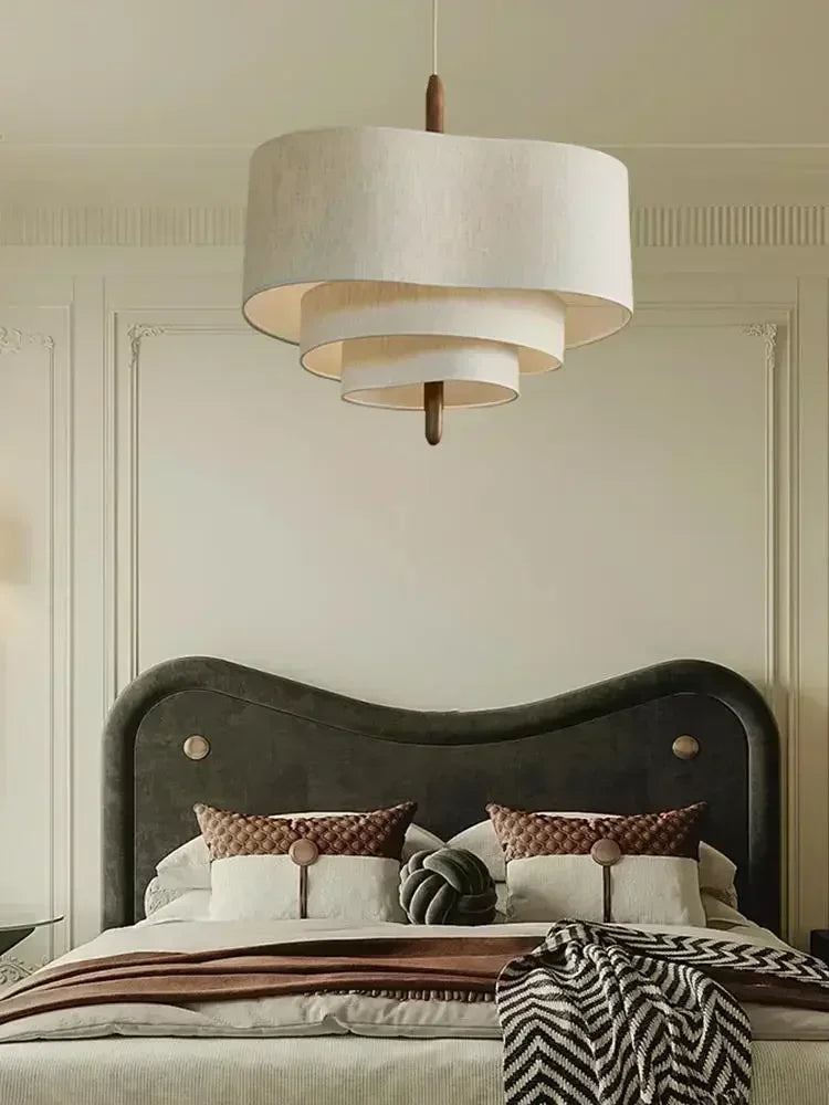 Wabi-Sabi Fabric Arc Pendant Lamp