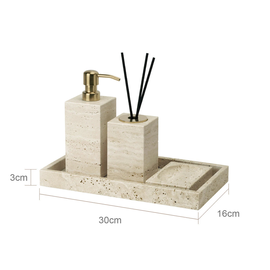 Travertine Bathroom Set