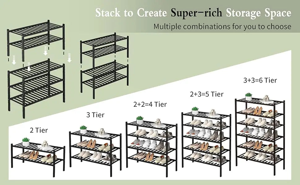 Bamboo Shoe Rack