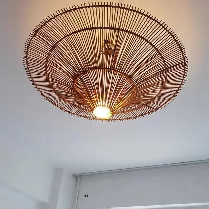 Wabi-Sabi Rattan Pendant Lamp