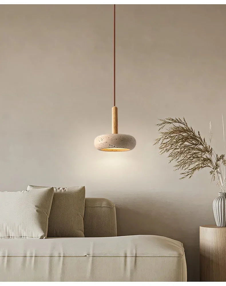 Wabi-Sabi Stone Pendant Lamp