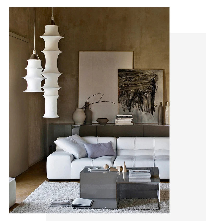 Wabi-Sabi Fabric Pendant Chandelier