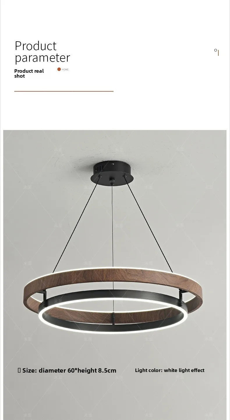 Wabi-Sabi Wood Pendant Chandelier