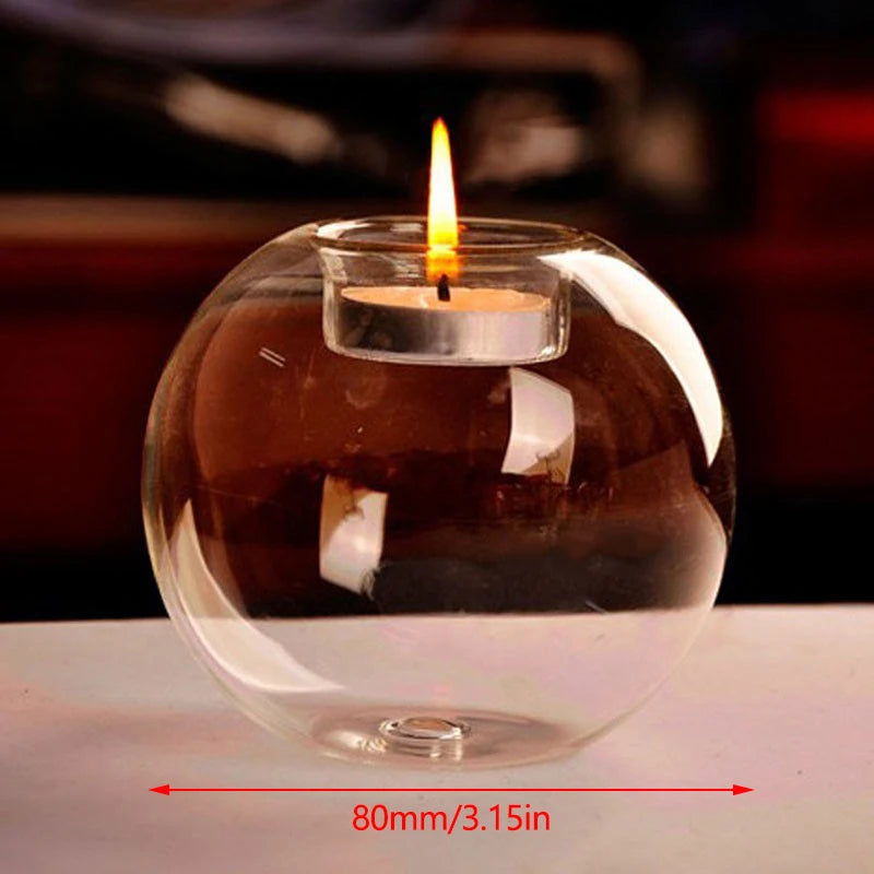 Round Glass Tealight Holder