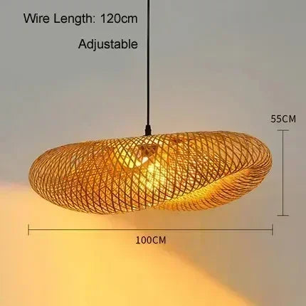 Nordic Rattan Pendant Chandelier