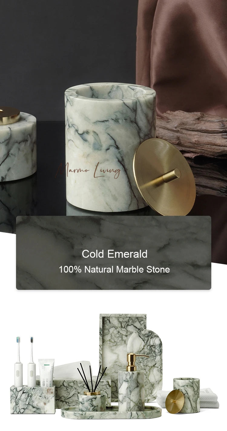 Emerald Marble Bathroom Set