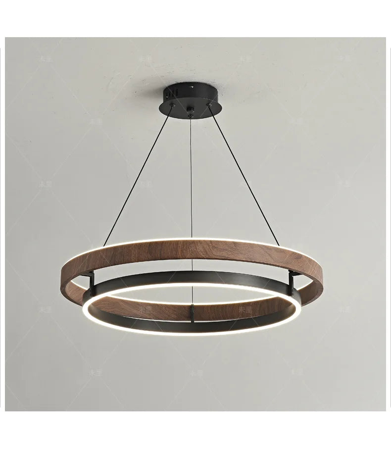 Wabi-Sabi Wood Pendant Chandelier