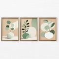 Set of 3 Japandi Canvas Wall Art