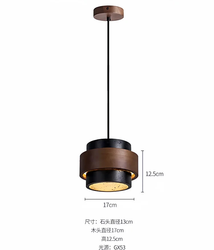Wabi-Sabi Stone Pendant Lamp