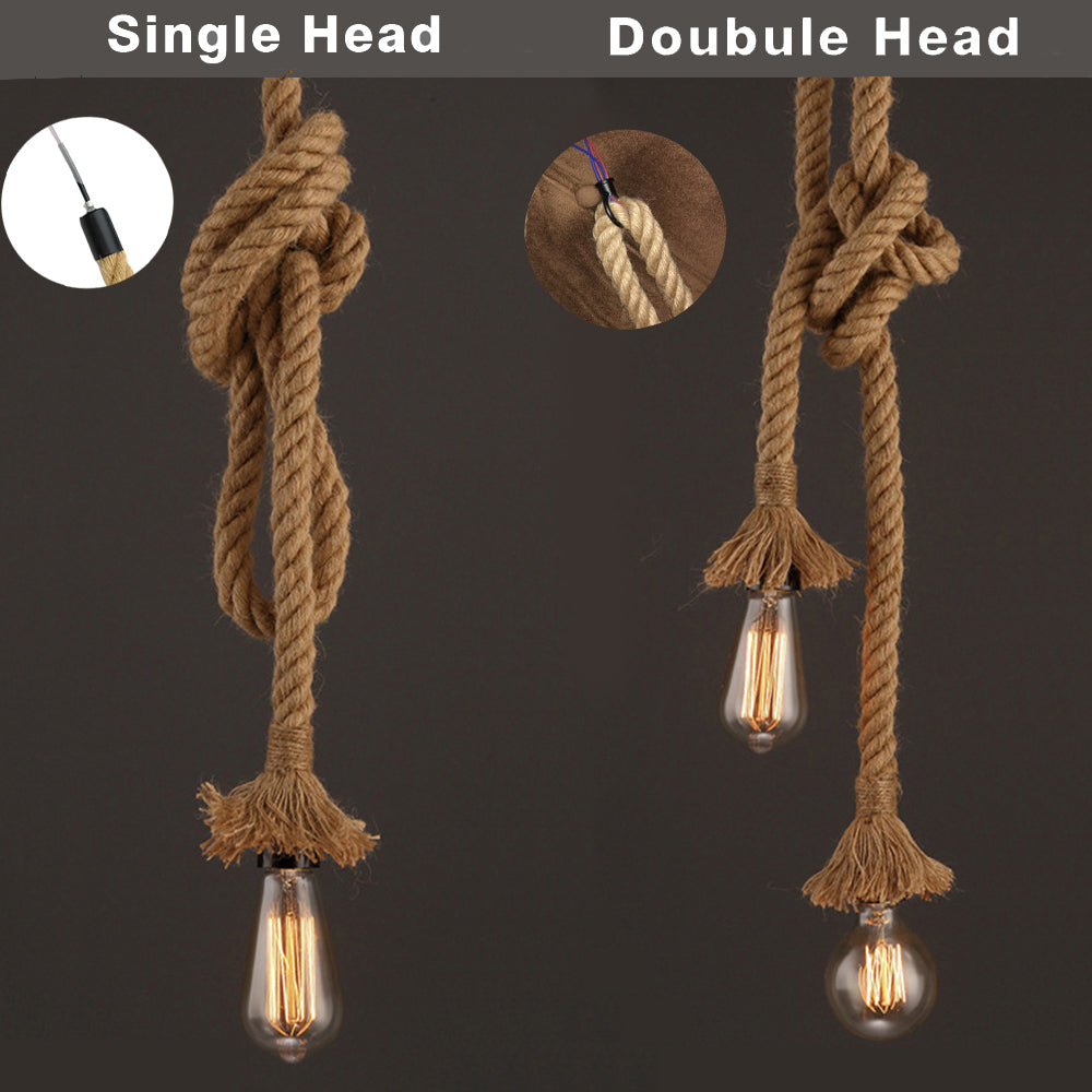 Hemp Rope Industrial Pendant Light