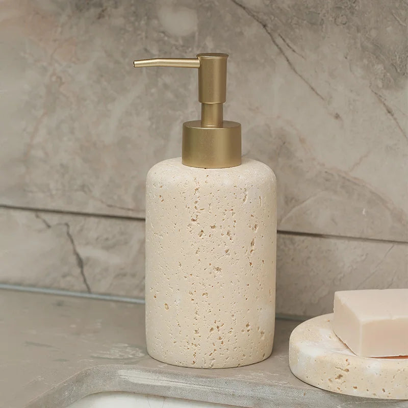 Travertine Bathroom Wash Set