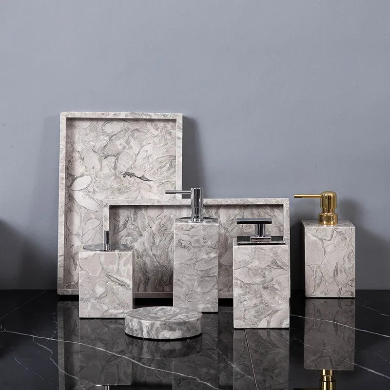 Elegant Marble Bathroom Set