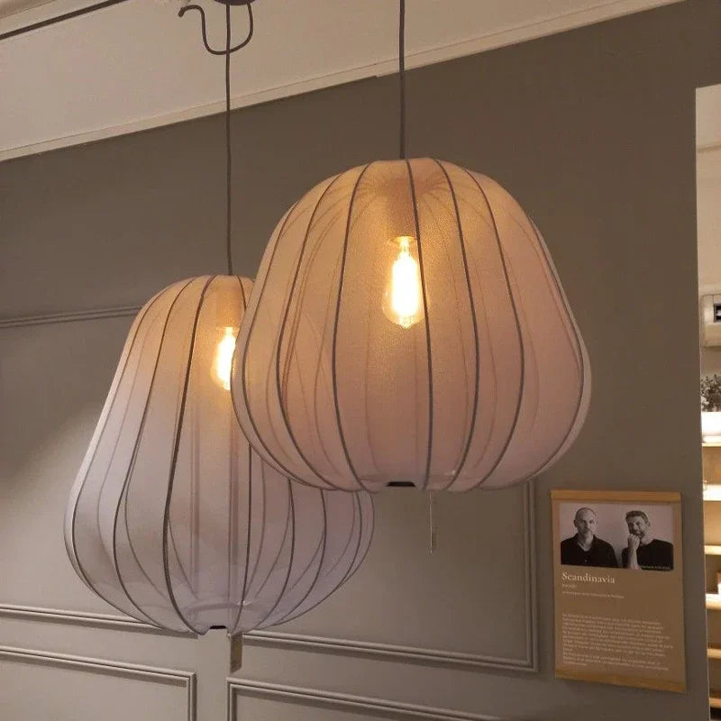 Wabi-Sabi Fabric Pendant Lamp