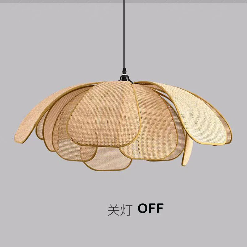 Nordic Rattan Pendant Chandelier