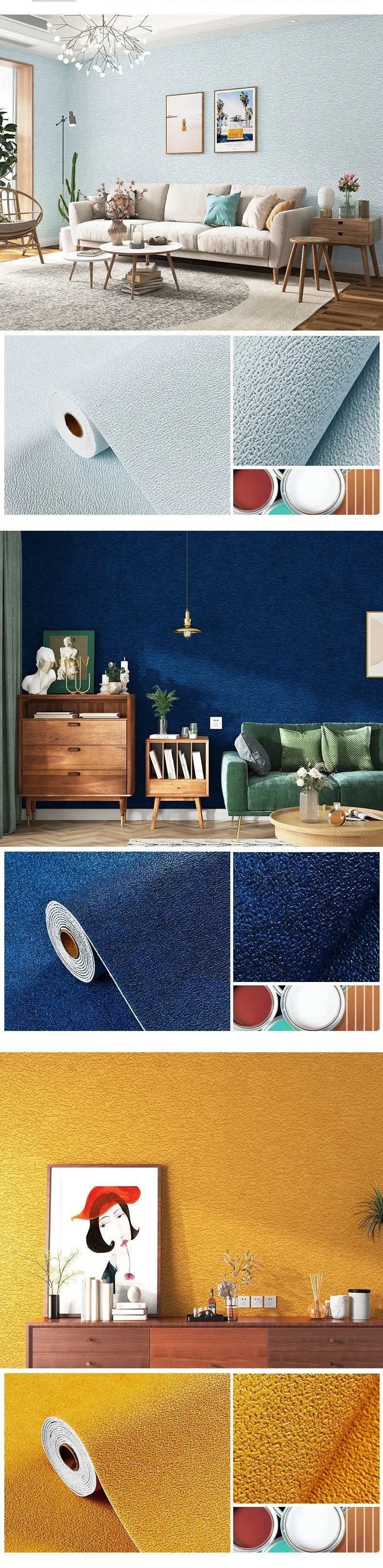 Linen Texture Foam Wallpaper