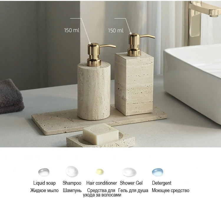Travertine Bathroom Set
