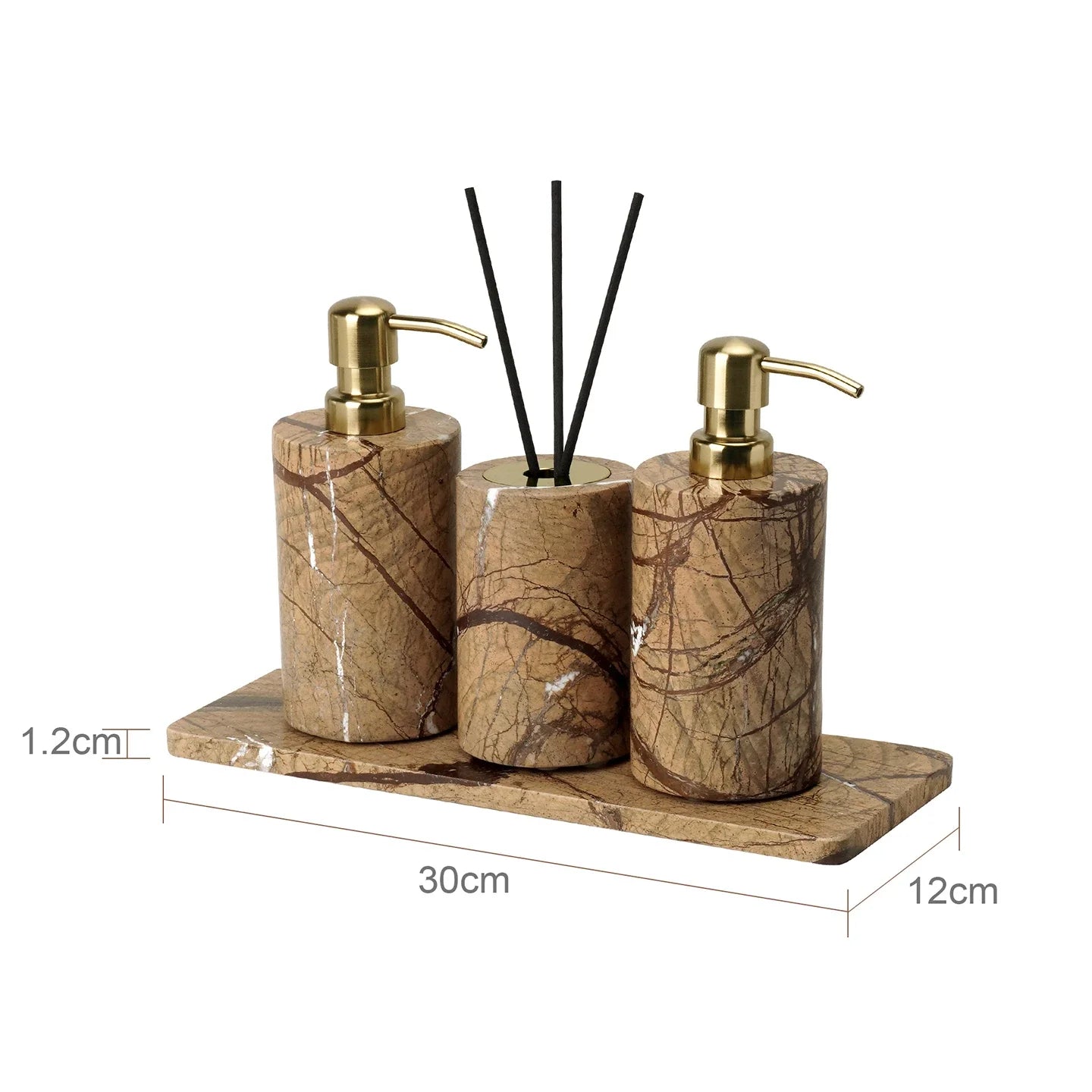 Rainforest Brown Marble Set