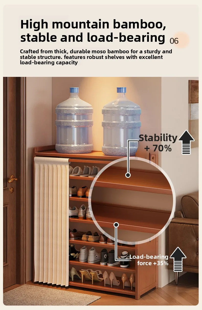 Bamboo Shoe Storage Cabinet