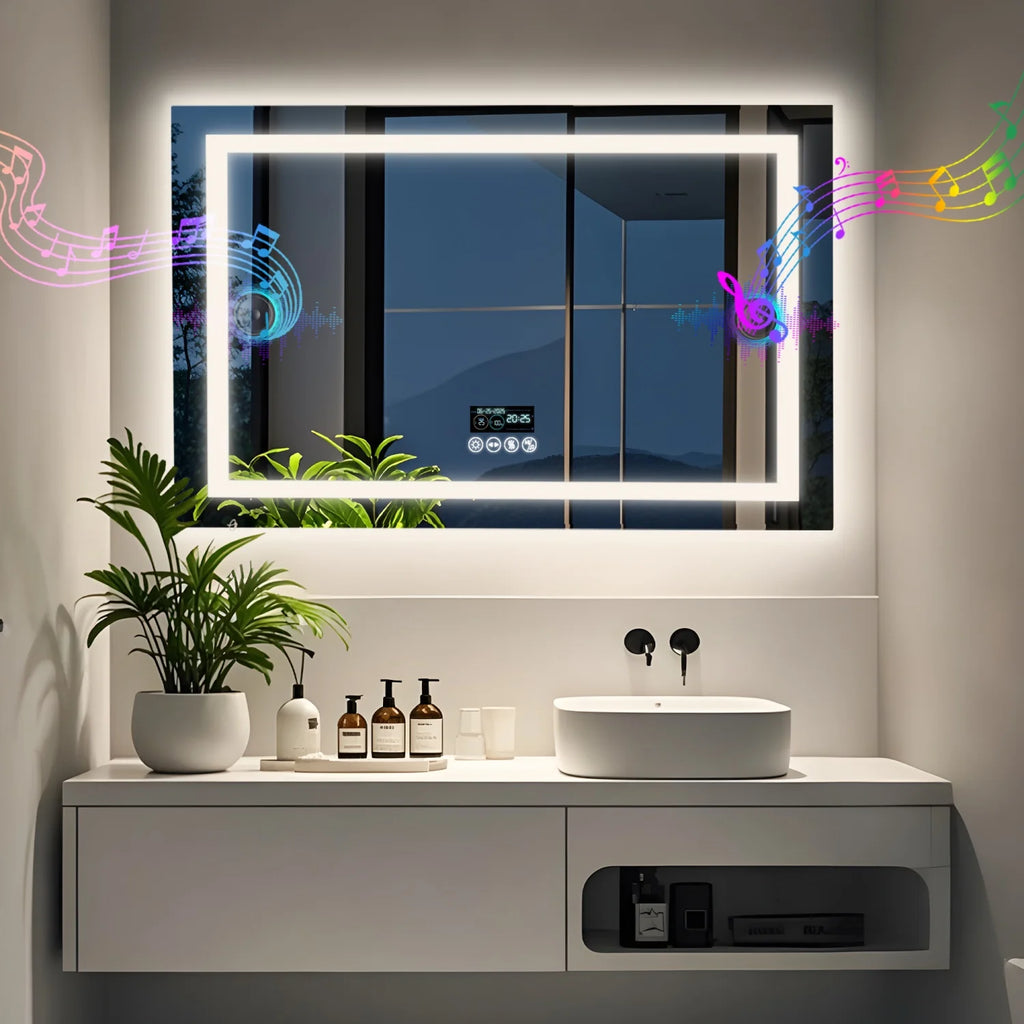 Bluetooth LED Bathroom Mirror
