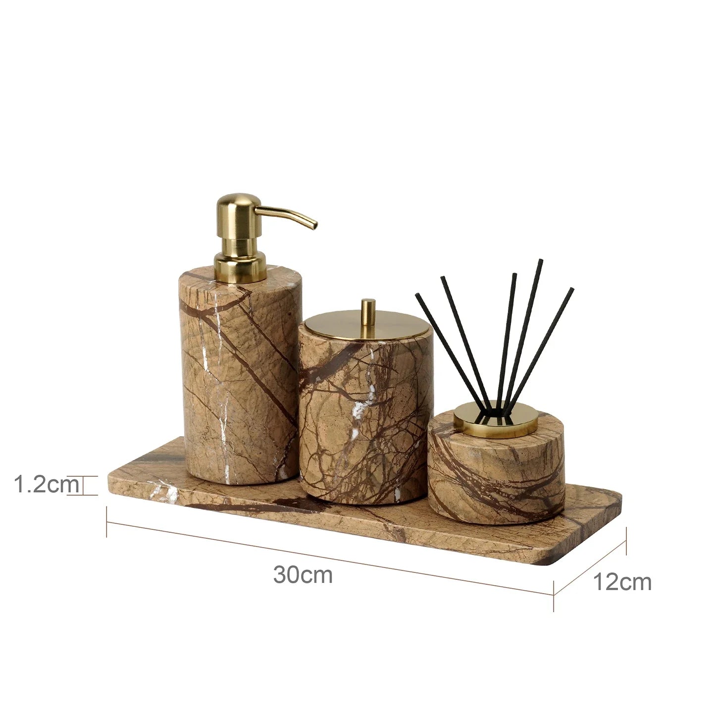 Rainforest Brown Marble Set