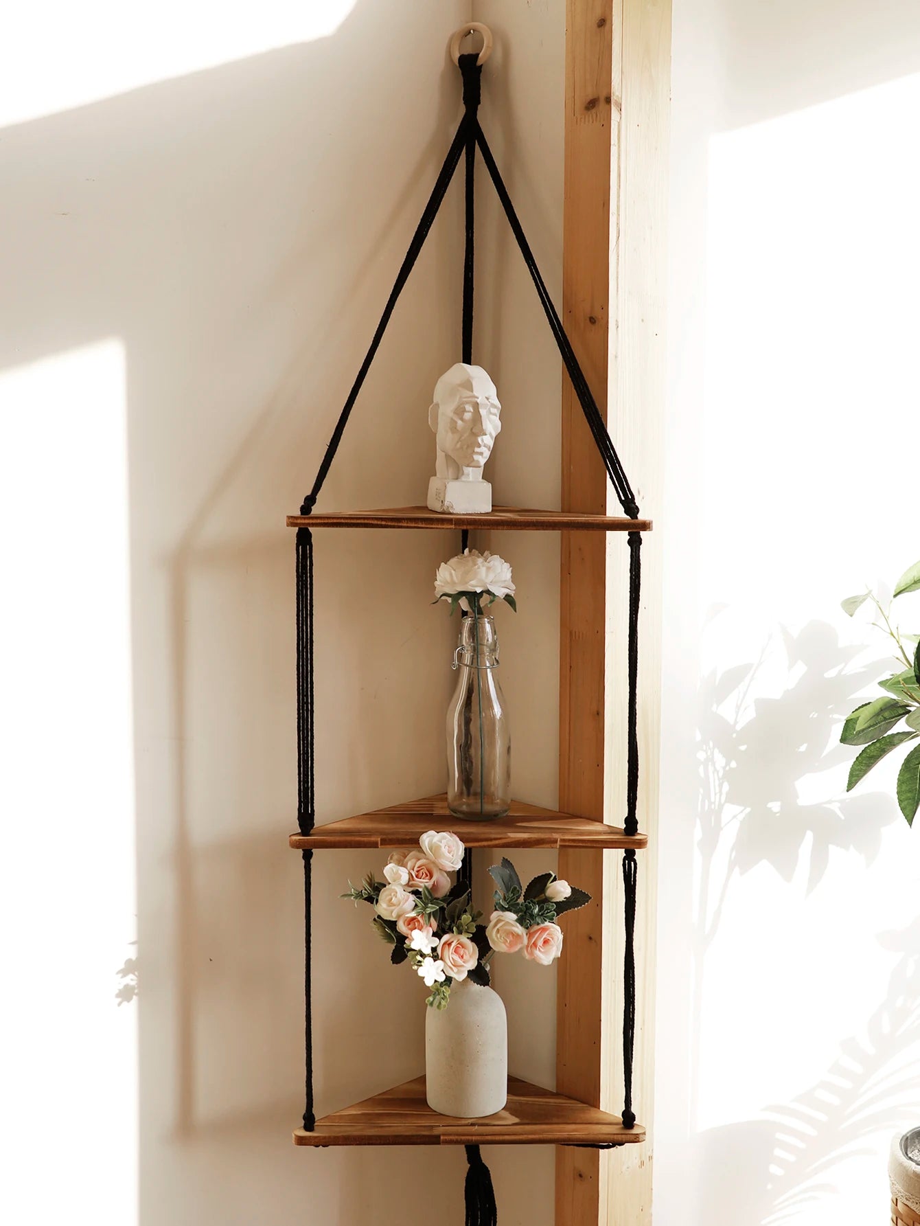 Floating Corner Wall Shelf