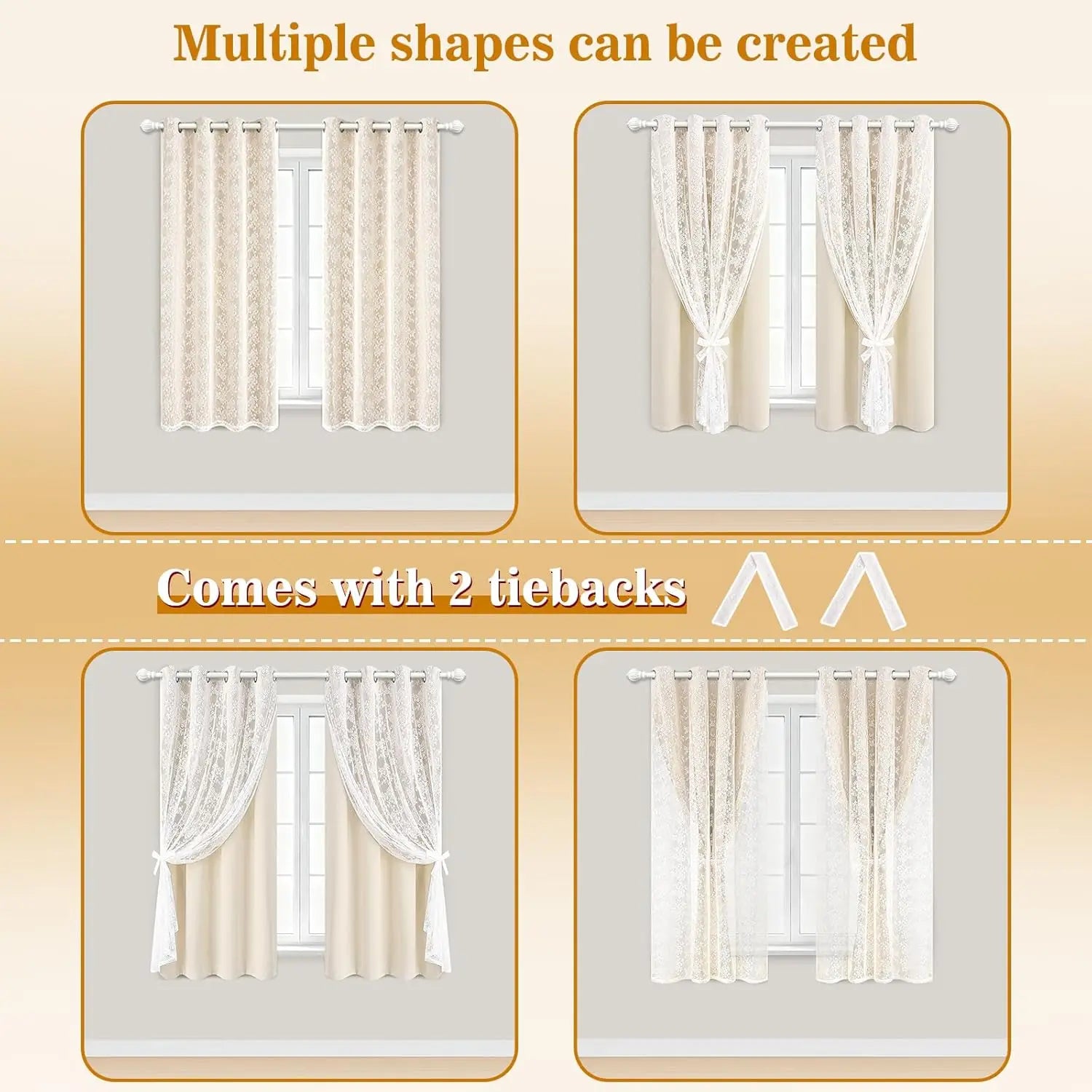 Modern Linen Blackout Curtains, 63"